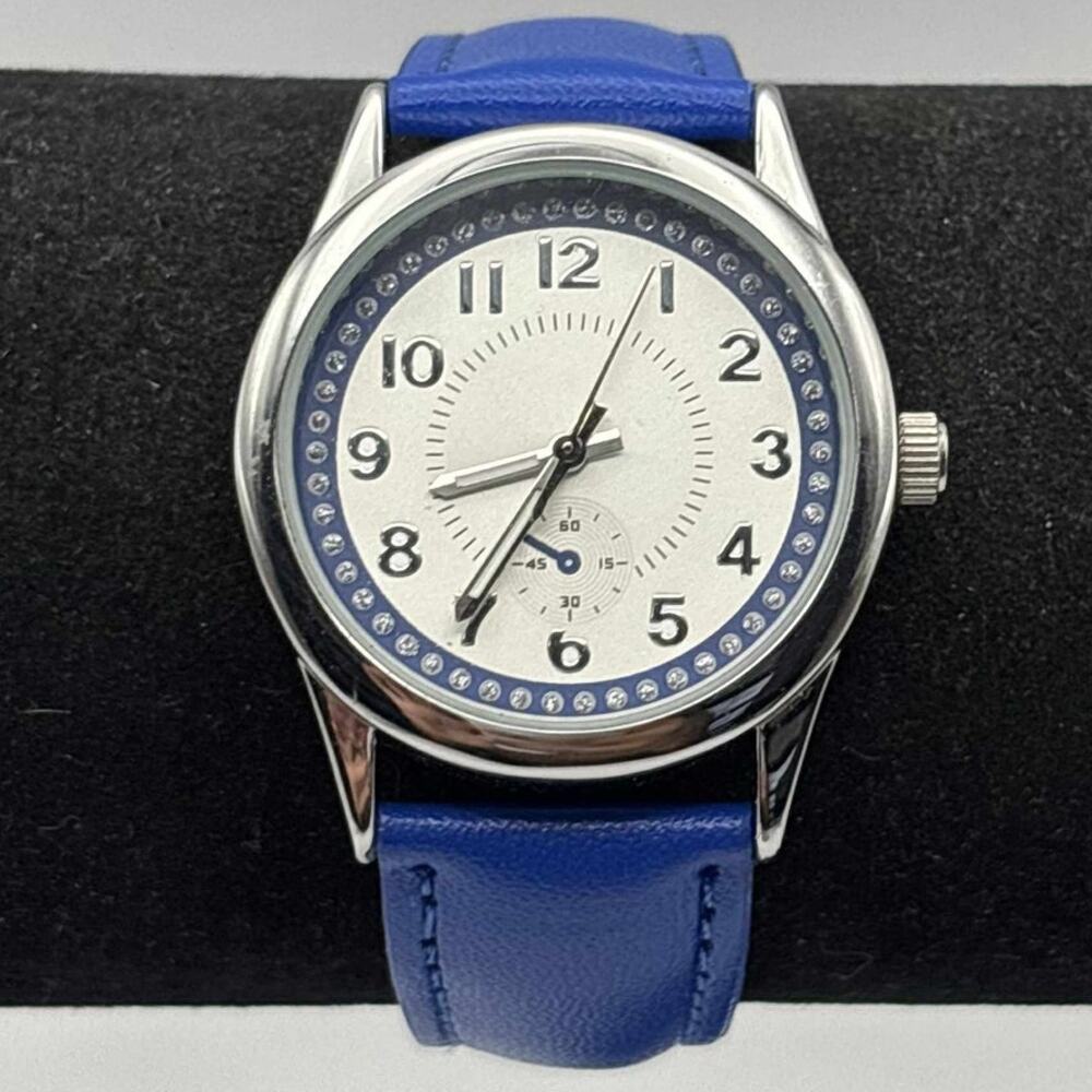 Silver & Blue Men's Watch
